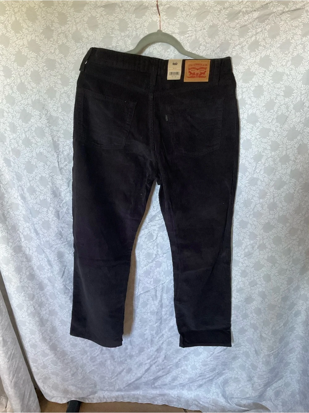 Levi's Men's Black Corduroy Slim Straight Jeans